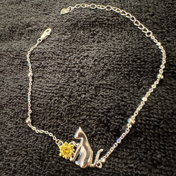 Sterling Silver Handcrafted Cat Bracelet - Picture 3 of 6